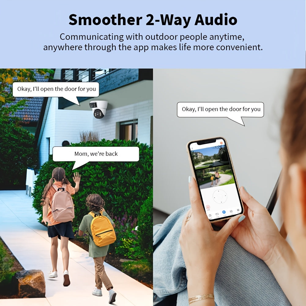 Xiaovv 4MP WiFi PTZ Security Camera – Dual Lens