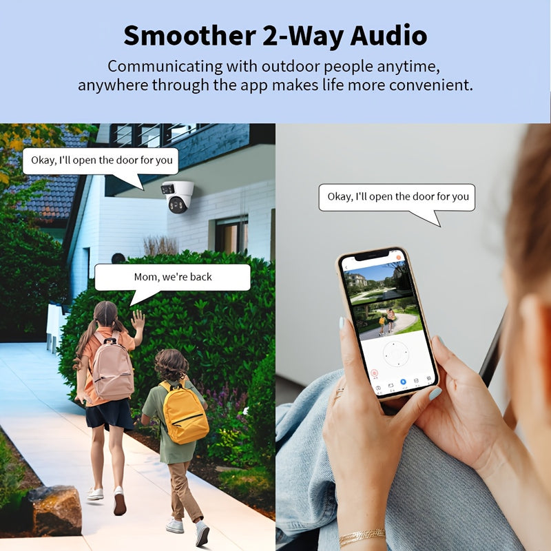 Xiaovv 4MP WiFi PTZ Security Camera – Dual Lens