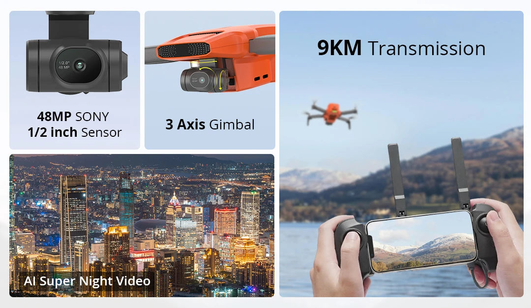 FIMI MINI 3 Drone – 4K 60fps Ultralight Drone with AI Tracking & 3-Axis Gimbal