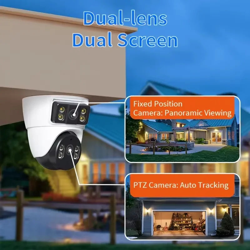 Xiaovv 4MP WiFi PTZ Security Camera – Dual Lens