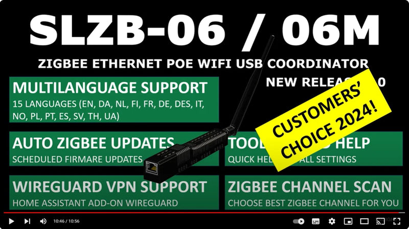 SMLIGHT SLZB-06 – Zigbee 3.0 Adapter with Ethernet, USB, WiFi & PoE Support