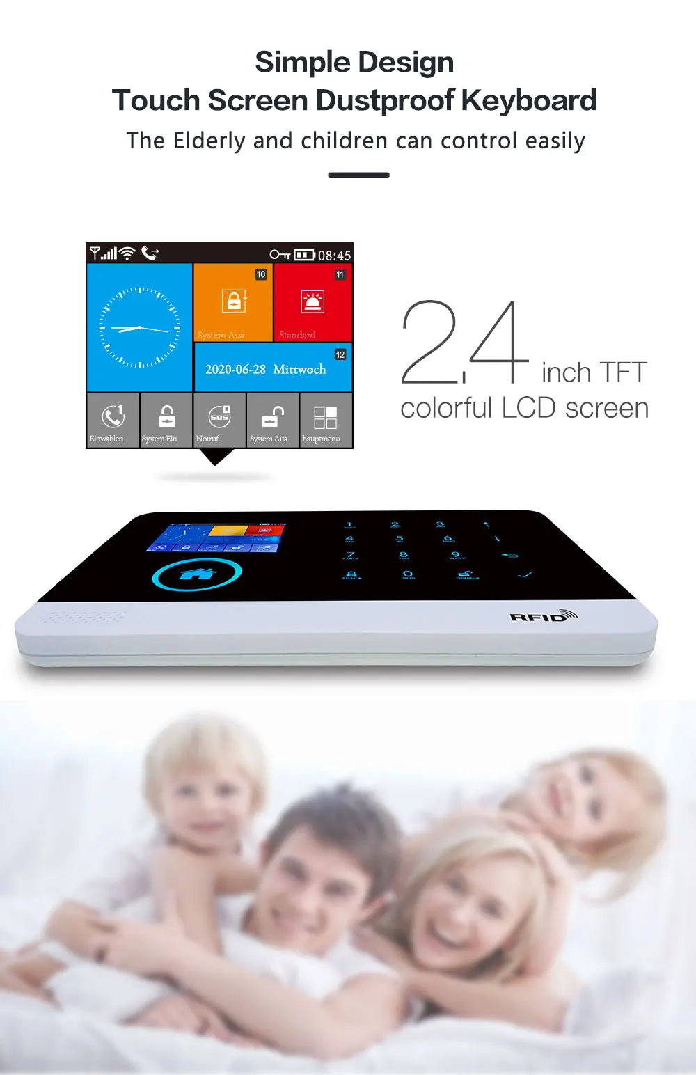 4G WiFi Smart Home Security Alarm System