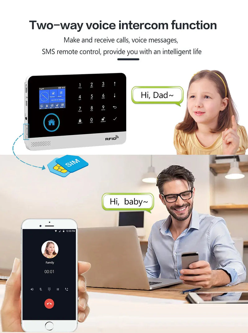 4G WiFi Smart Home Security Alarm System