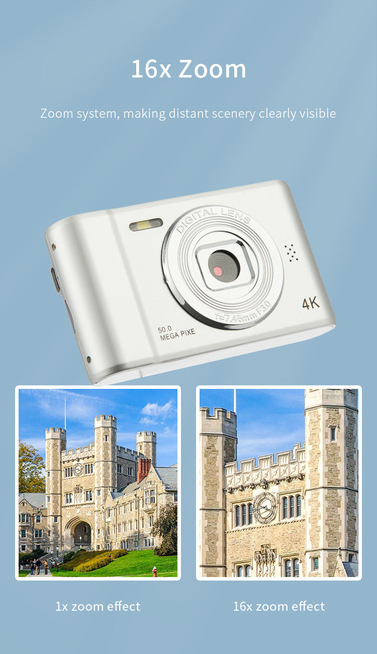 4K 50MP Travel Selfie Camera with Zoom