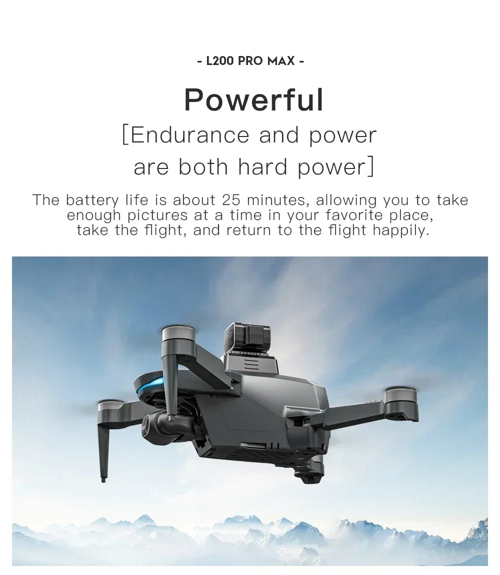 L200 PRO MAX Drone – 4K GPS Quadcopter with 2-Axis Gimbal & Obstacle Avoidance