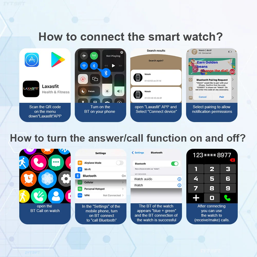 LAXASFIT H9 Smartwatch 2025 – Bluetooth Call & Health Monitor