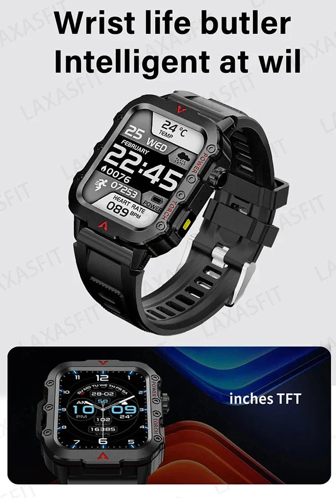 2024 LED Men’s Smartwatch – Bluetooth Call & Health Tracker
