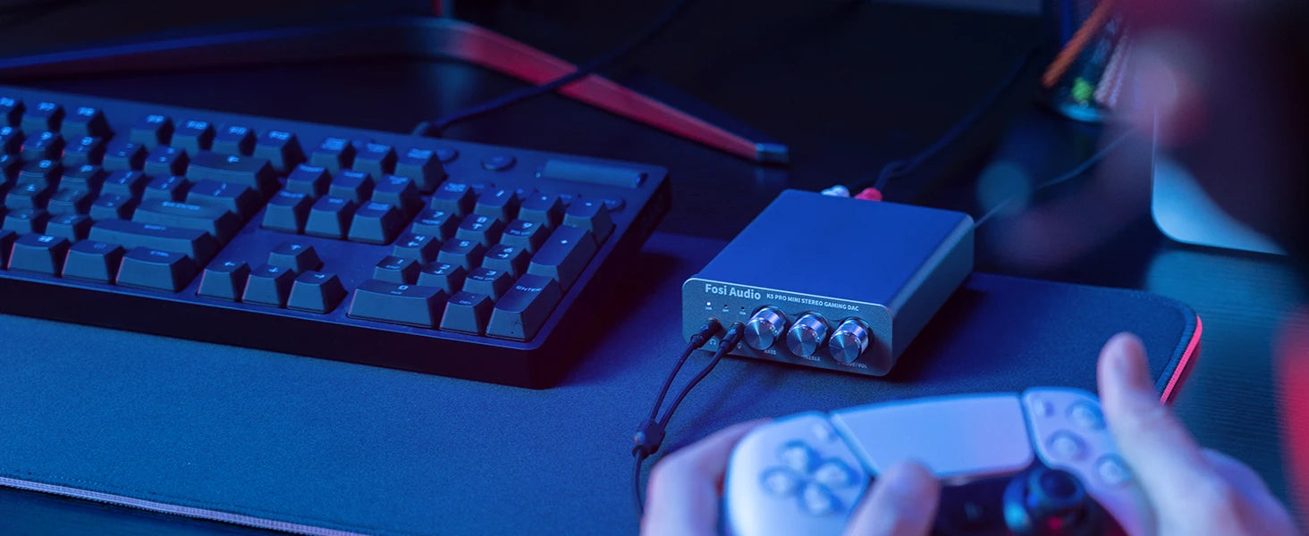 Fosi Audio K5 PRO USB Gaming DAC & Headphone Amp