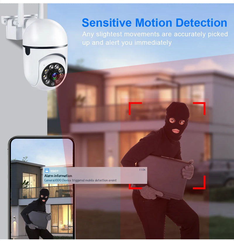 3MP WiFi Outdoor IP Camera with Human Detection & Night Vision