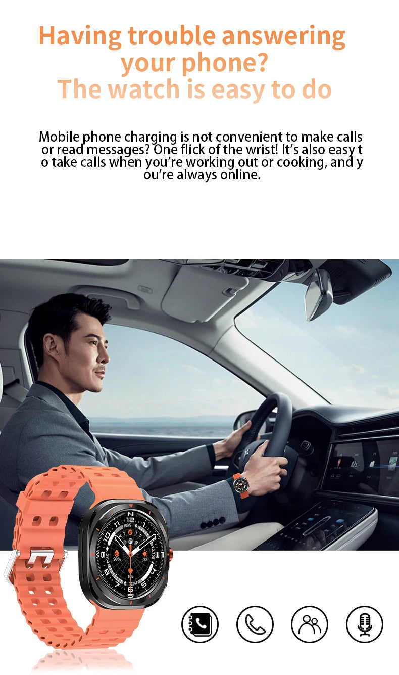 LAXASFIT GT7 Ultra – AMOLED Smartwatch with Bluetooth Calling & Fitness Tracking