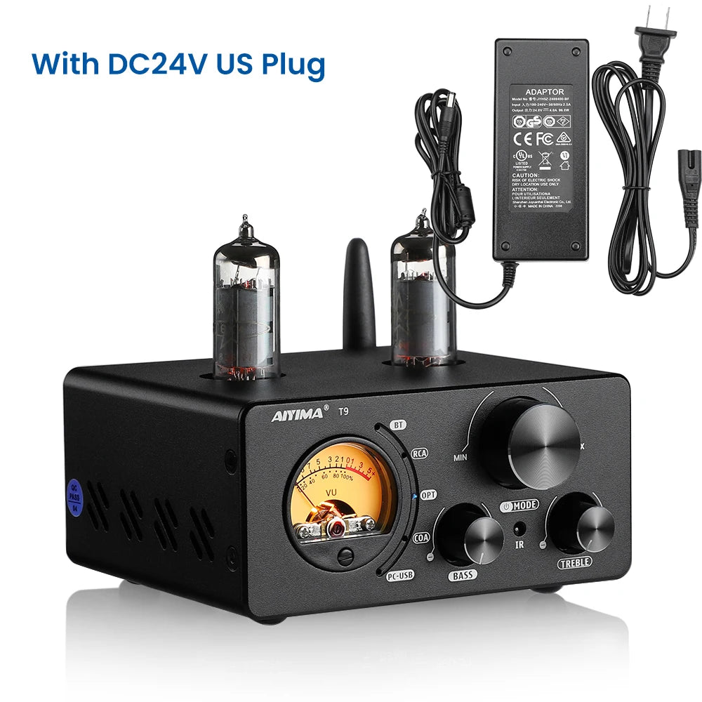 AIYIMA T9 Bluetooth Tube Amplifier 100W HiFi DAC Receiver