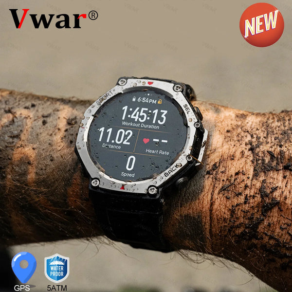 2025 GPS Smartwatch – AMOLED, Compass, Altimeter, 60-Day Battery, Bluetooth Call