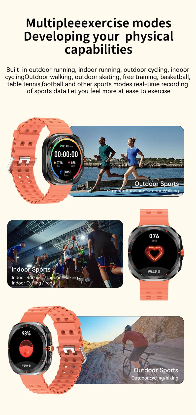 LAXASFIT GT7 Ultra – AMOLED Smartwatch with Bluetooth Calling & Fitness Tracking