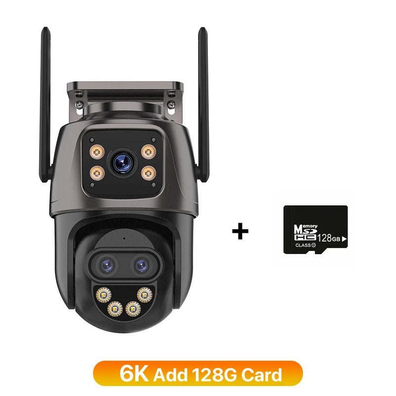 6K 9MP WiFi PTZ Outdoor Camera with Triple Lens & 8X Zoom