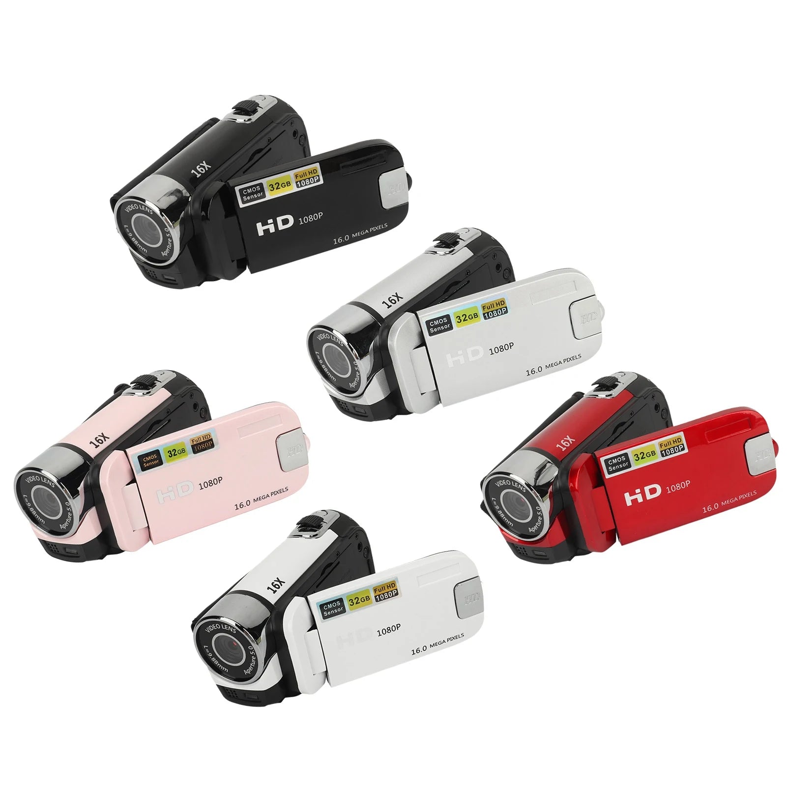 D90 1080P 16MP Digital Camera with 2.4" Rotatable Screen & 16X Zoom