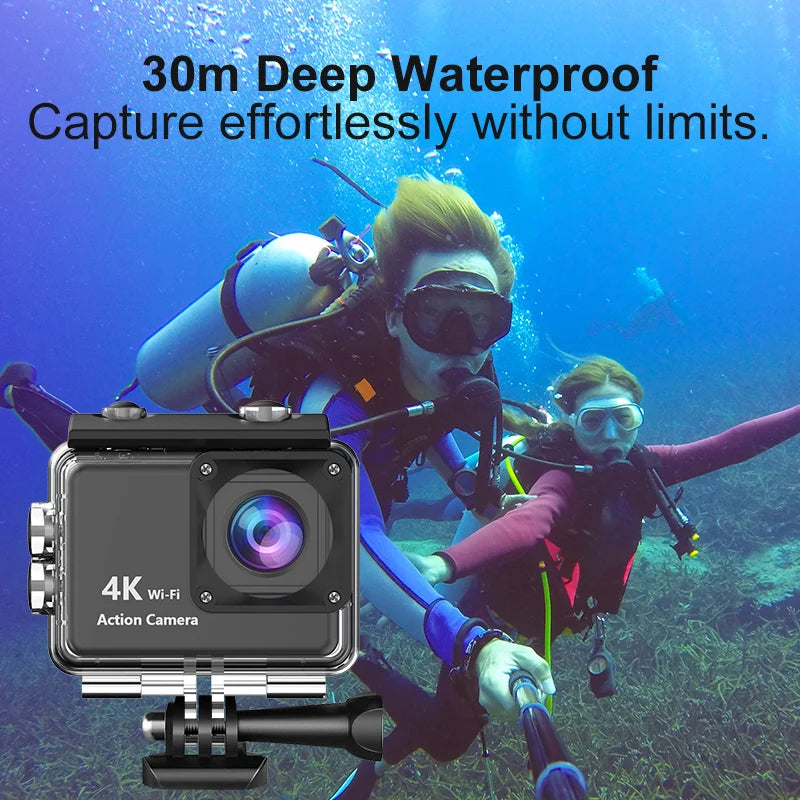 4K Action Camera with WiFi & Waterproof Case