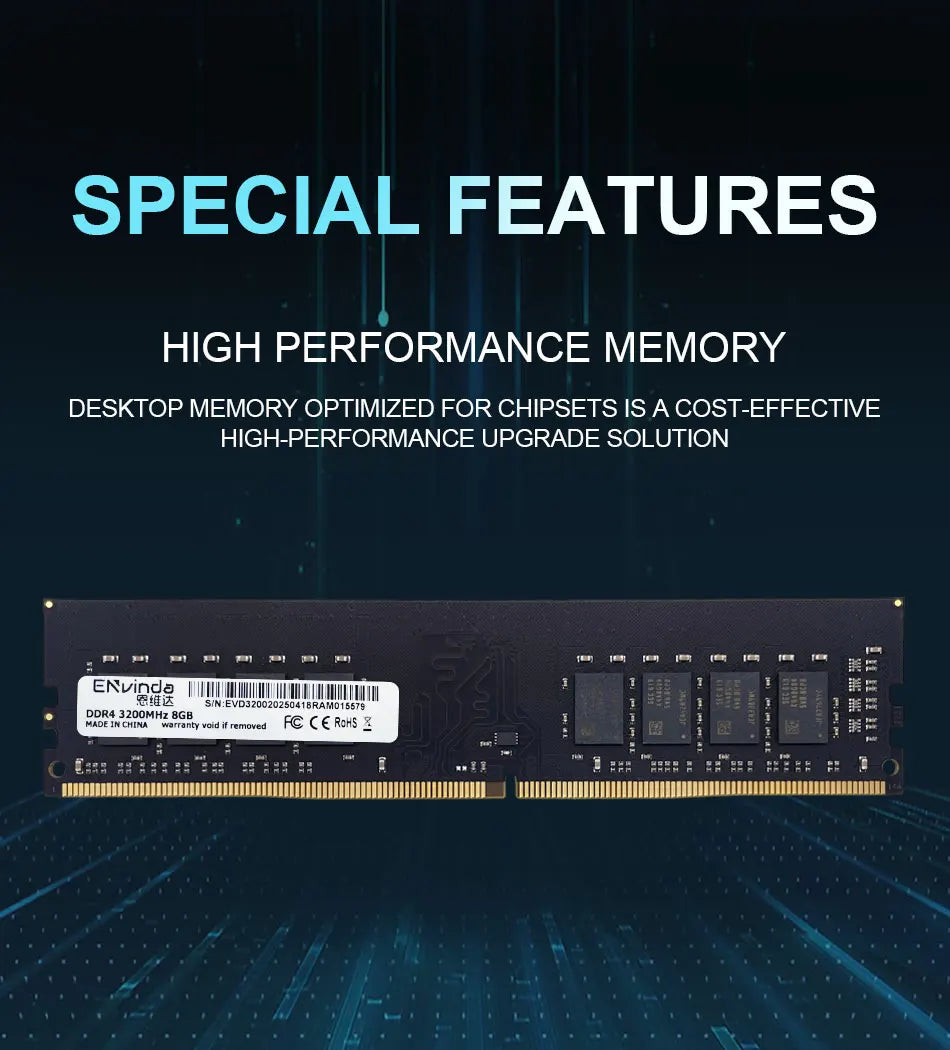 ENVINDA 8GB/16GB DDR4 3200MHz Desktop RAM