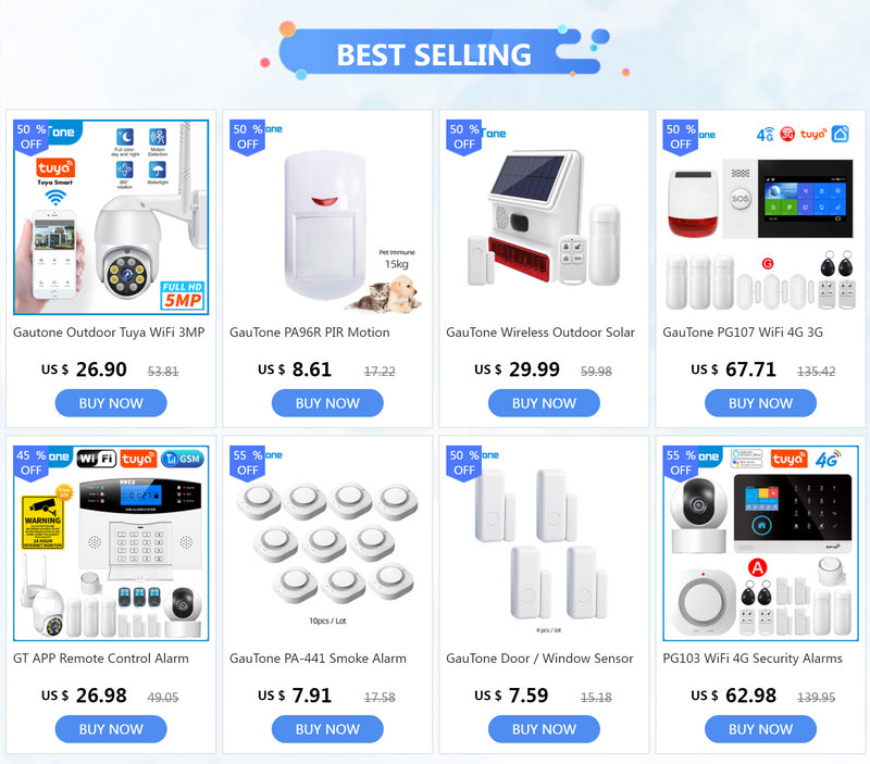 4G WiFi Smart Home Security Alarm System