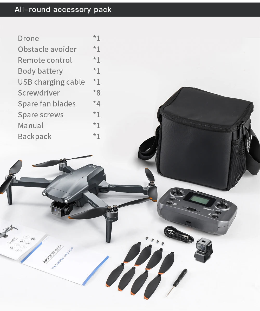 L600 PRO MAX 4K GPS Drone – Dual Camera, 3-Axis Gimbal & 360° Obstacle Avoidance