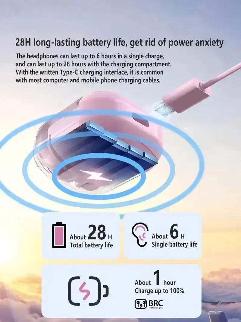 T2 TWS Gaming Earbuds – Bluetooth 5.3 HiFi Stereo with Noise Reduction + Free Case & Lanyard