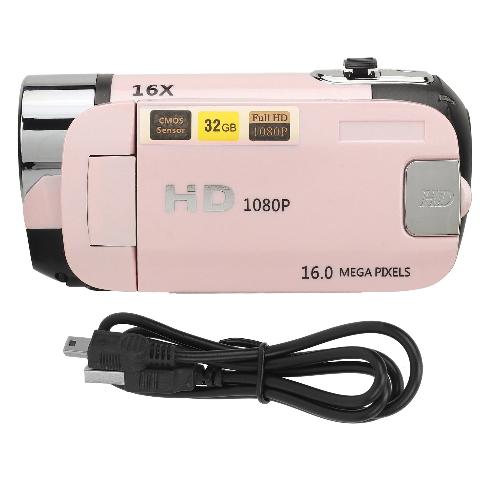 D90 1080P 16MP Digital Camera with 2.4" Rotatable Screen & 16X Zoom