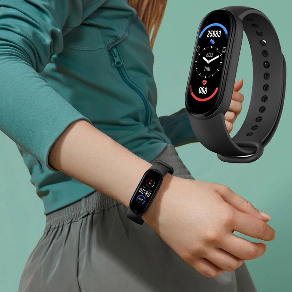 M6 Fitness Smartwatch – Waterproof Health Tracker for Men & Women