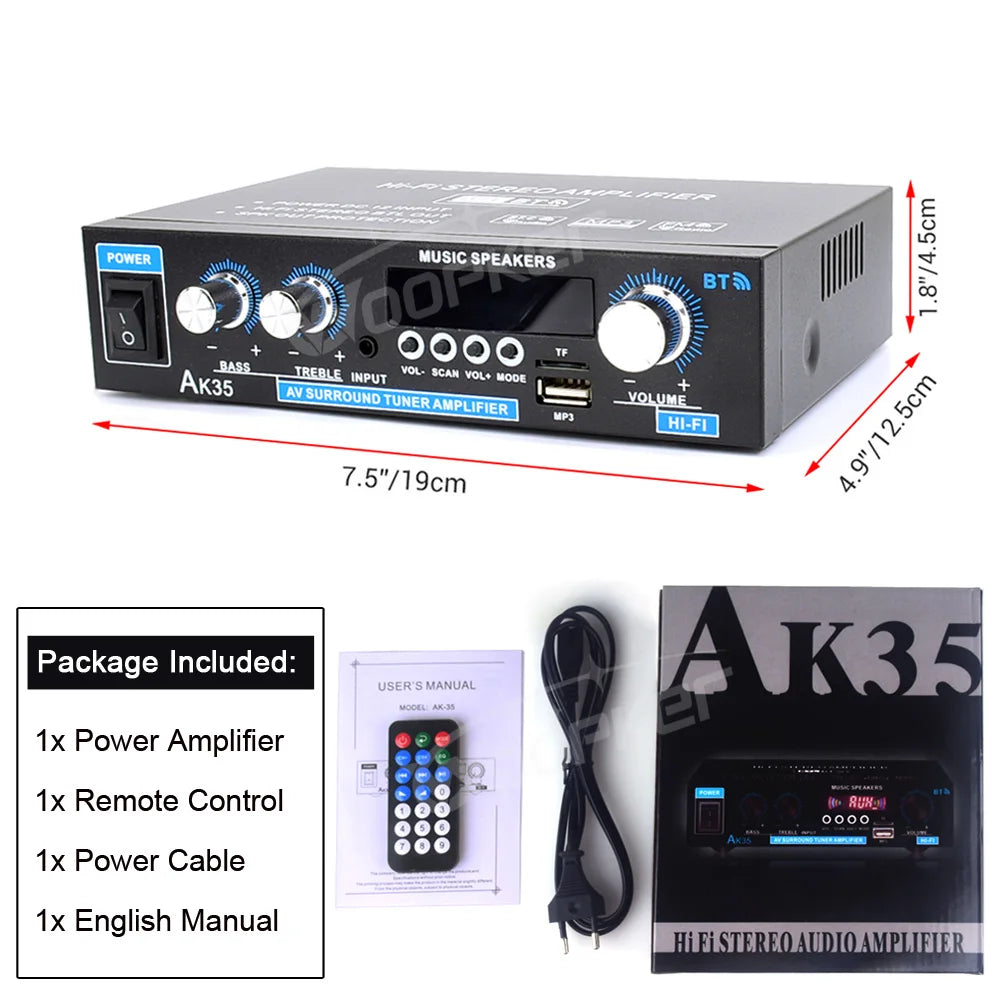 Woopker AK Series Bluetooth Digital Amplifier (AK35/45/45 Pro/55)
