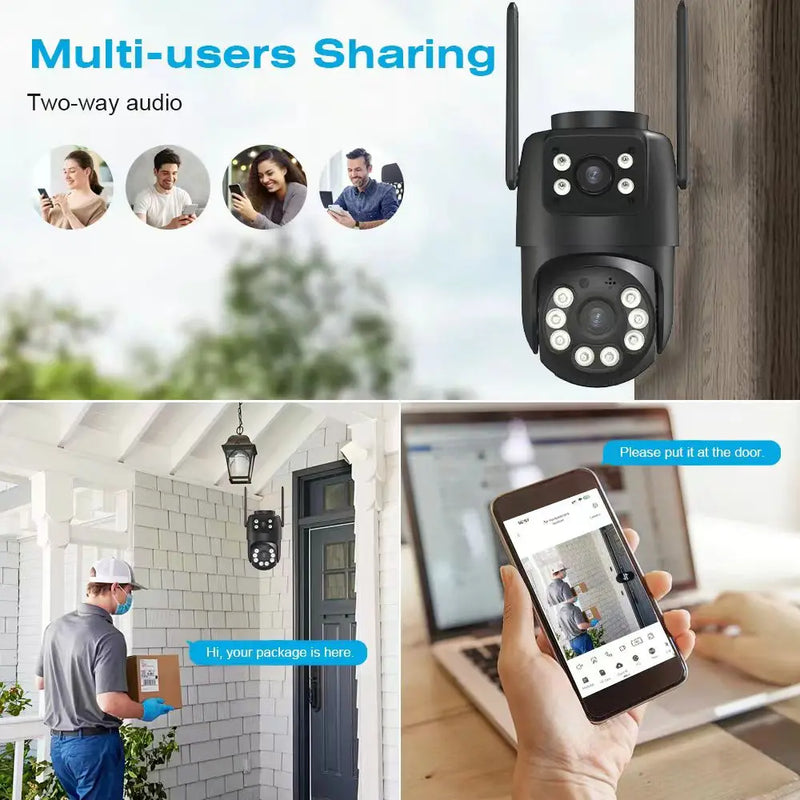 BELIA 4K 8MP WiFi PTZ Security Camera with Dual Lens & AI Human Detection