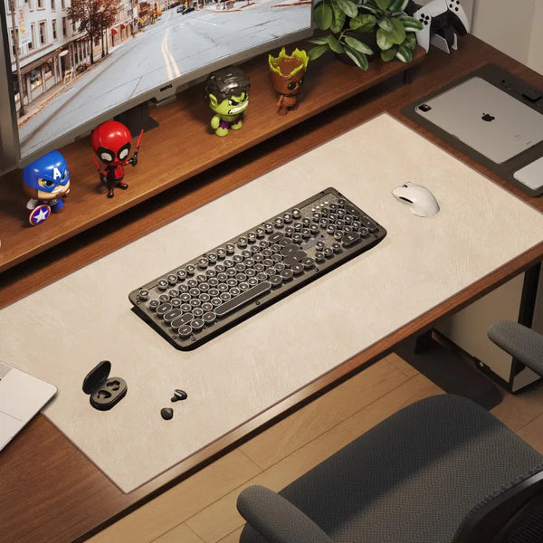 Retro PU Leather Mouse Pad Desk Mat