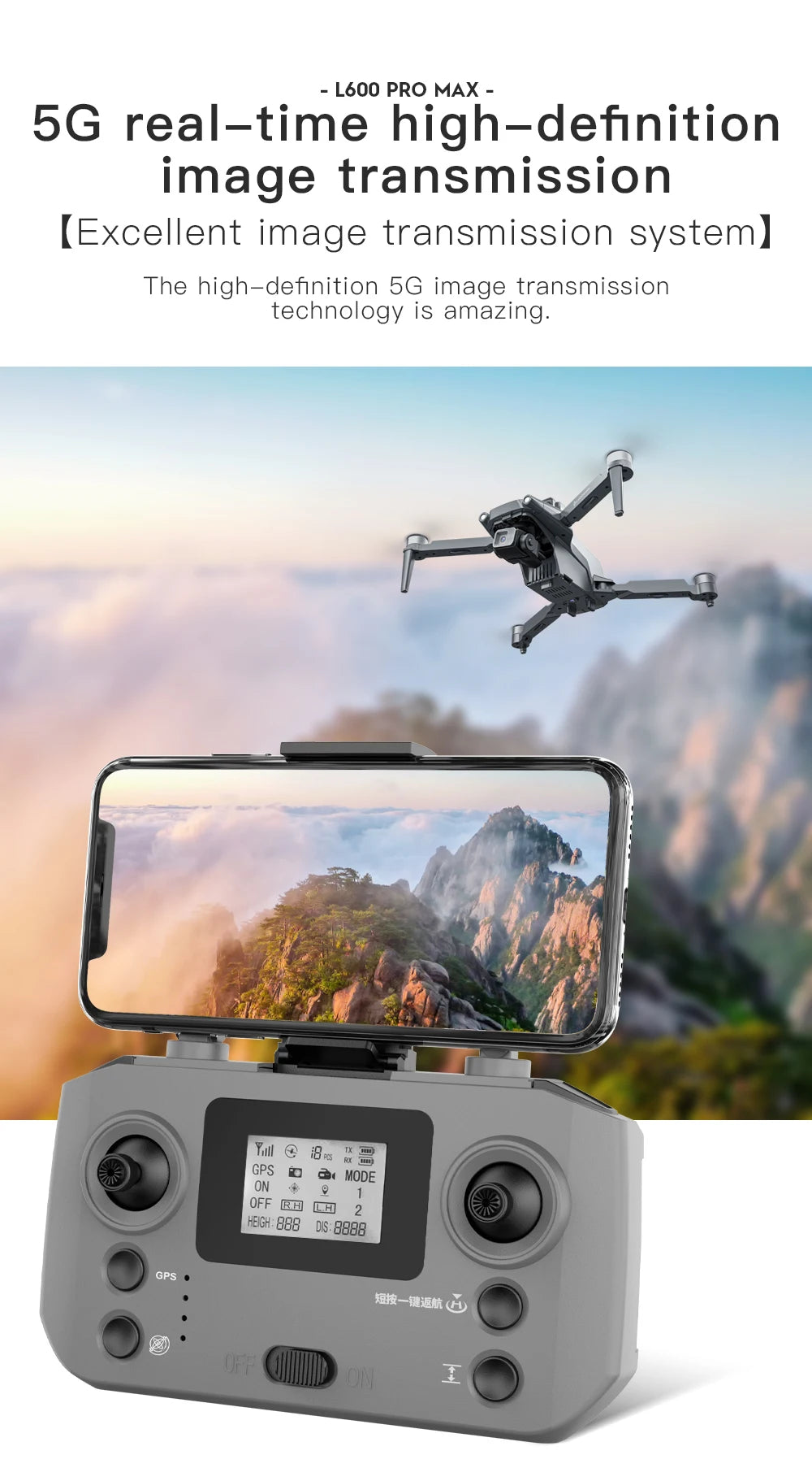 L600 PRO MAX 4K GPS Drone – Dual Camera, 3-Axis Gimbal & 360° Obstacle Avoidance