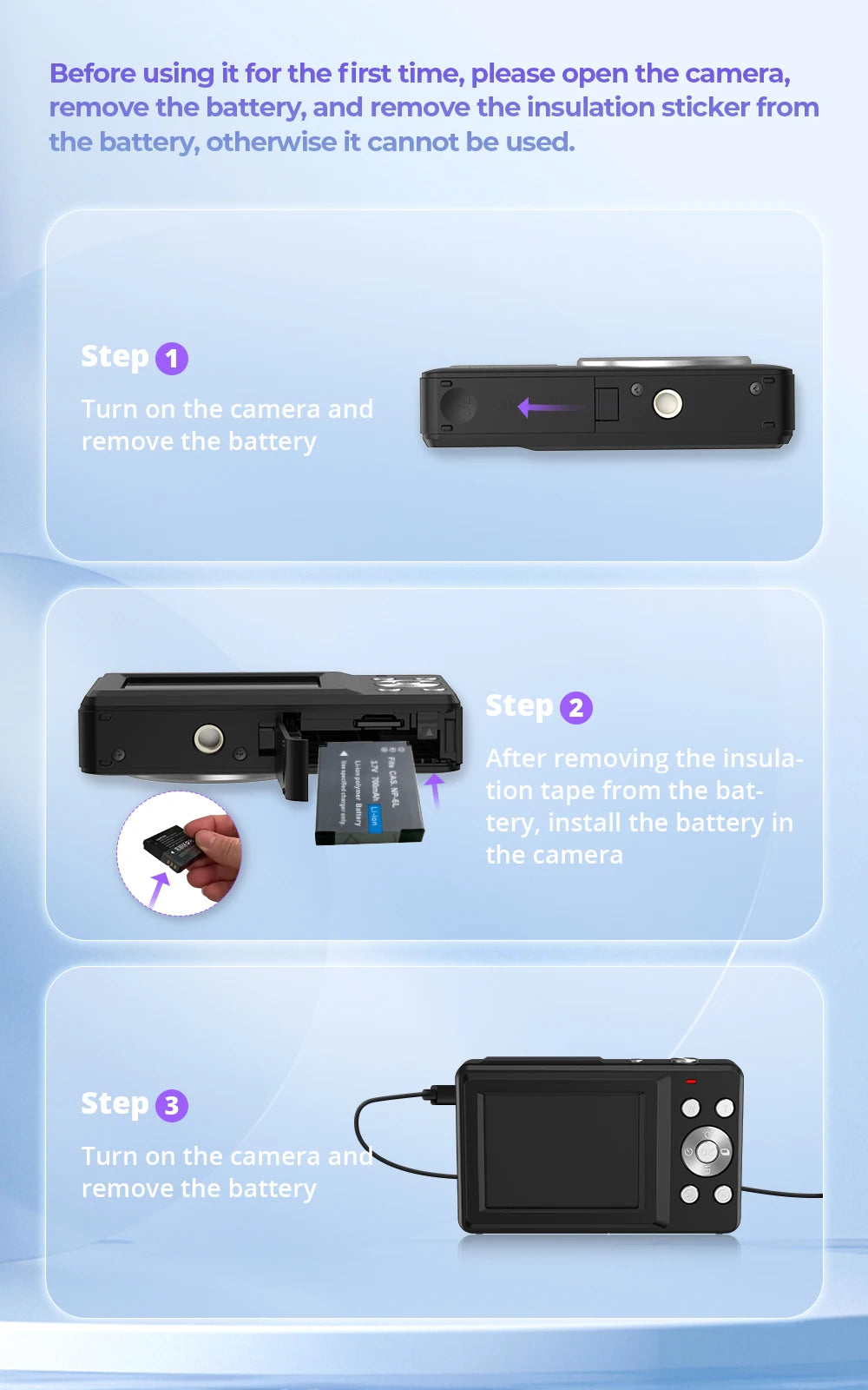 4K 48MP Digital Camera with Autofocus & Large Screen