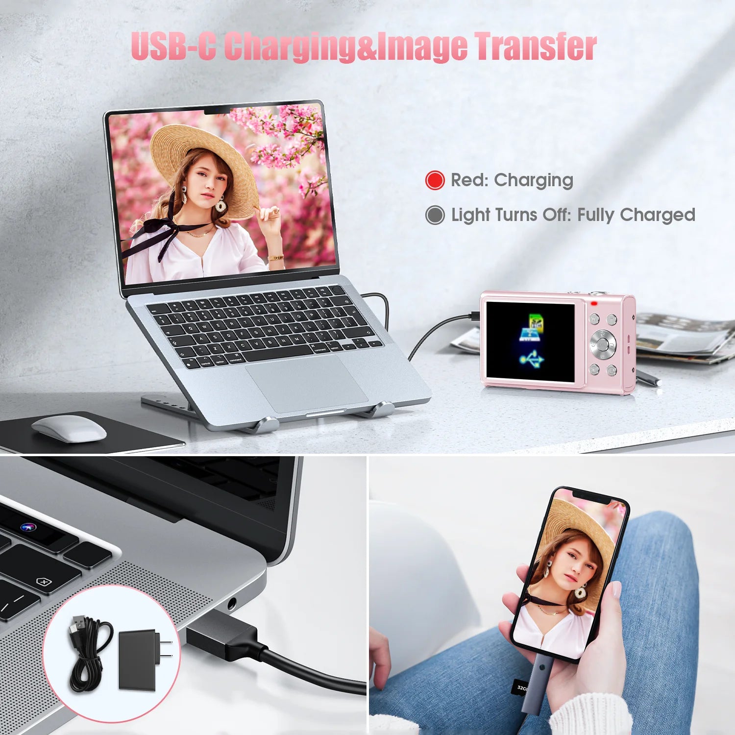 4K 48MP Digital Camera with Autofocus & Large Screen