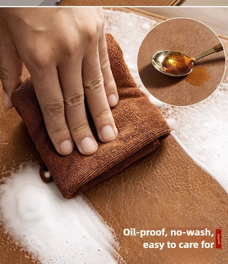 Retro PU Leather Mouse Pad Desk Mat