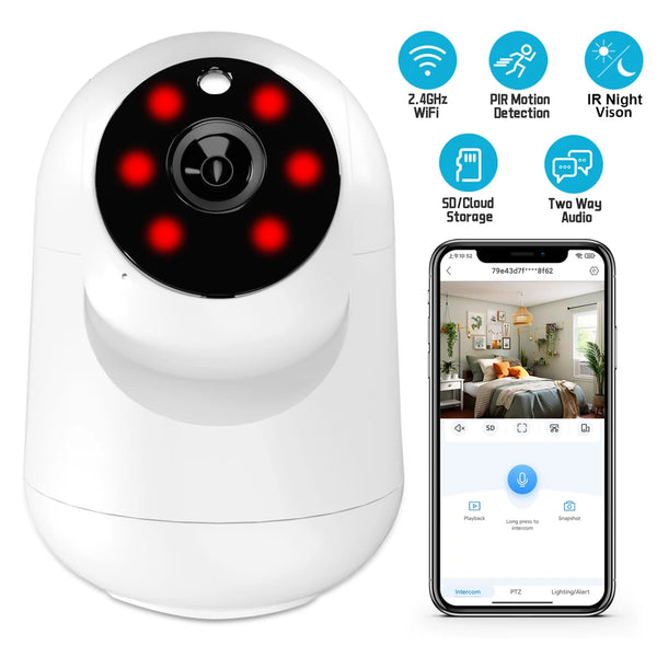 5MP WiFi Indoor Camera with AI Motion Detection & Baby Monitor