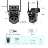 4K 8MP WiFi PTZ Security Camera with Dual Lens & AI Human Detection