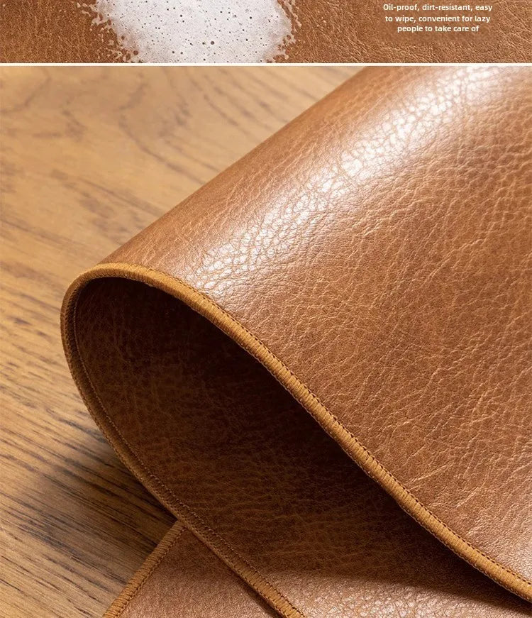Retro PU Leather Mouse Pad Desk Mat