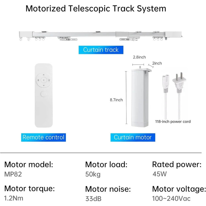 Smart Electric Ceiling-Mounted Curtain System