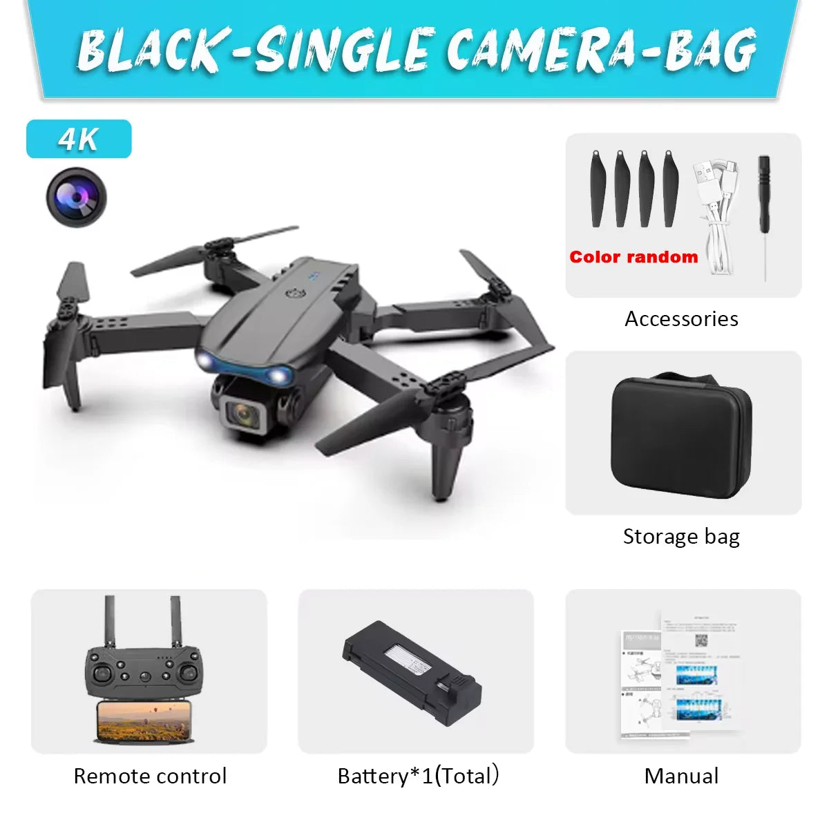 KBDFA E99Pro 8K Dual Camera WiFi FPV Drone with Obstacle Avoidance