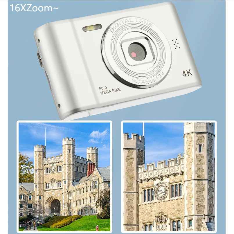 4K 50MP Travel Selfie Camera with Zoom