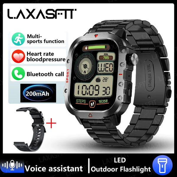 2024 LED Men’s Smartwatch – Bluetooth Call & Health Tracker