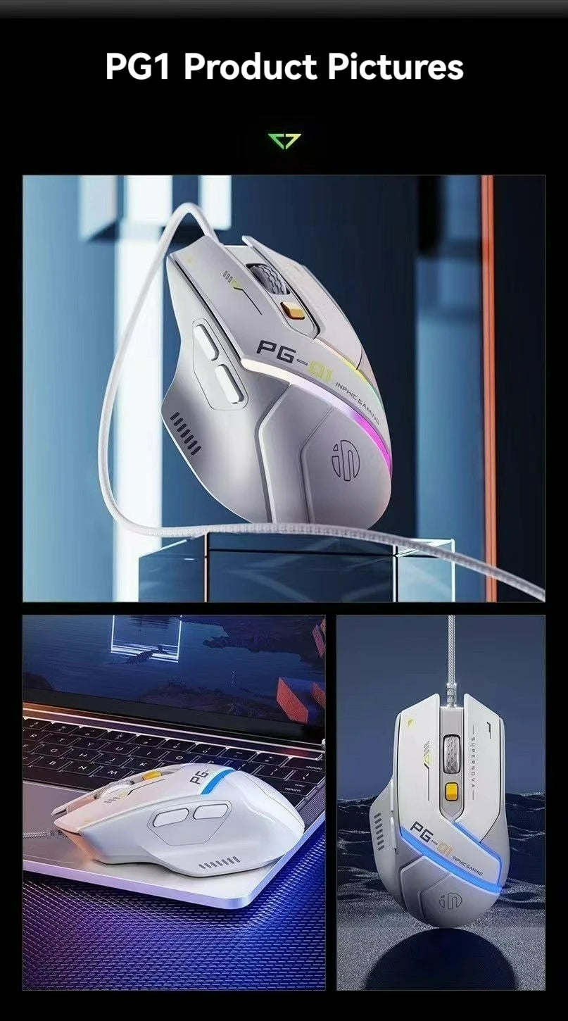 Inphic PG1 Wired RGB Gaming Mouse