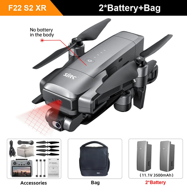 F22 S2 XR PRO+ 4K GPS Drone with Gimbal & Obstacle Avoidance