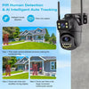 4K 8MP WiFi PTZ Security Camera with Dual Lens & AI Human Detection