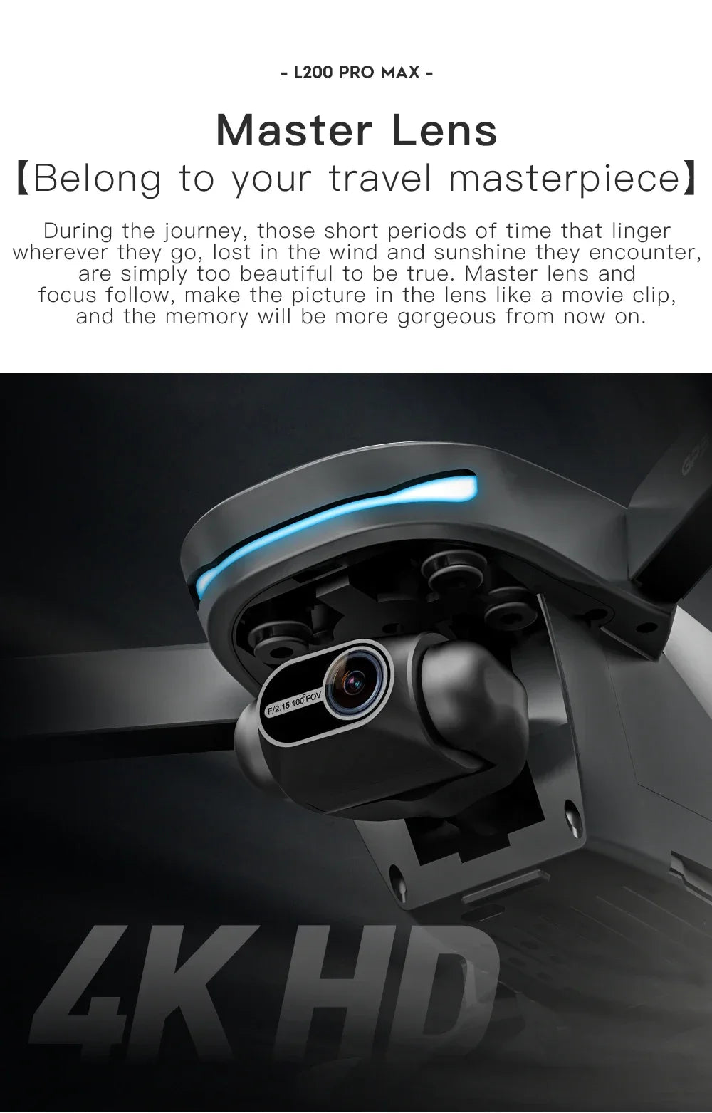 L200 PRO MAX Drone – 4K GPS Quadcopter with 2-Axis Gimbal & Obstacle Avoidance