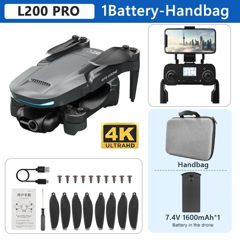 L200 PRO MAX Drone – 4K GPS Quadcopter with 2-Axis Gimbal & Obstacle Avoidance