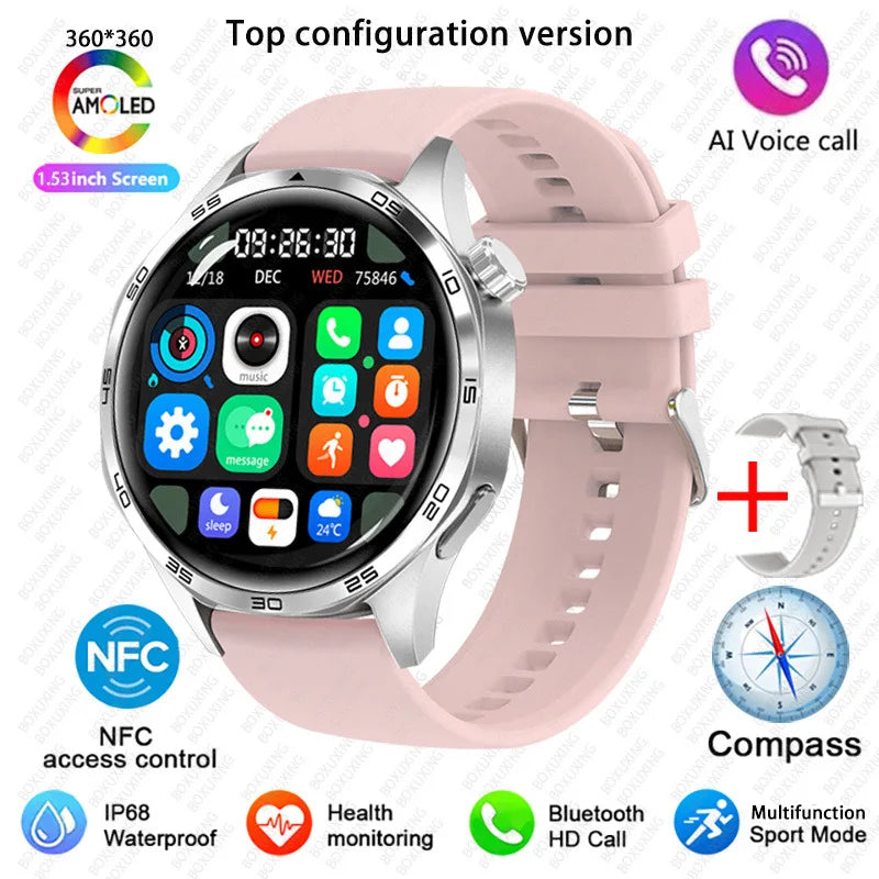 GT5 PRO Smartwatch – AMOLED Display, GPS, NFC & Bluetooth Calling