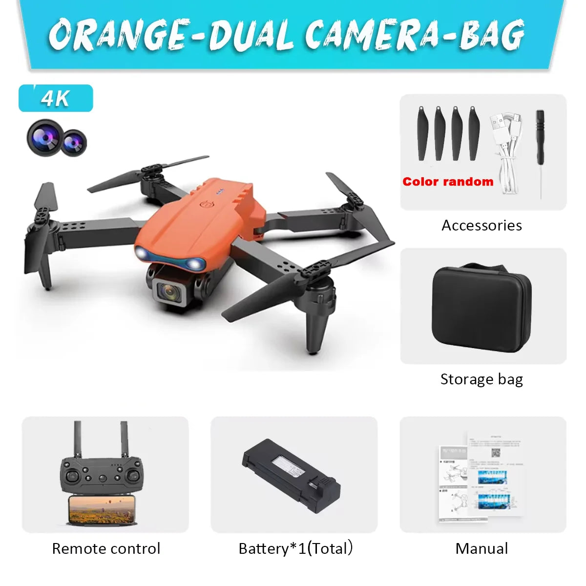 KBDFA E99Pro 8K Dual Camera WiFi FPV Drone with Obstacle Avoidance
