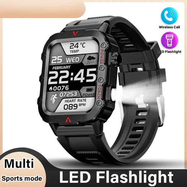 2024 LED Men’s Smartwatch – Bluetooth Call & Health Tracker