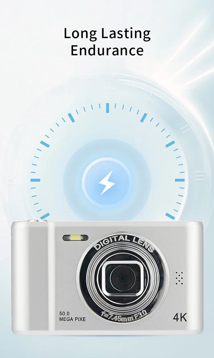 4K 50MP Travel Selfie Camera with Zoom