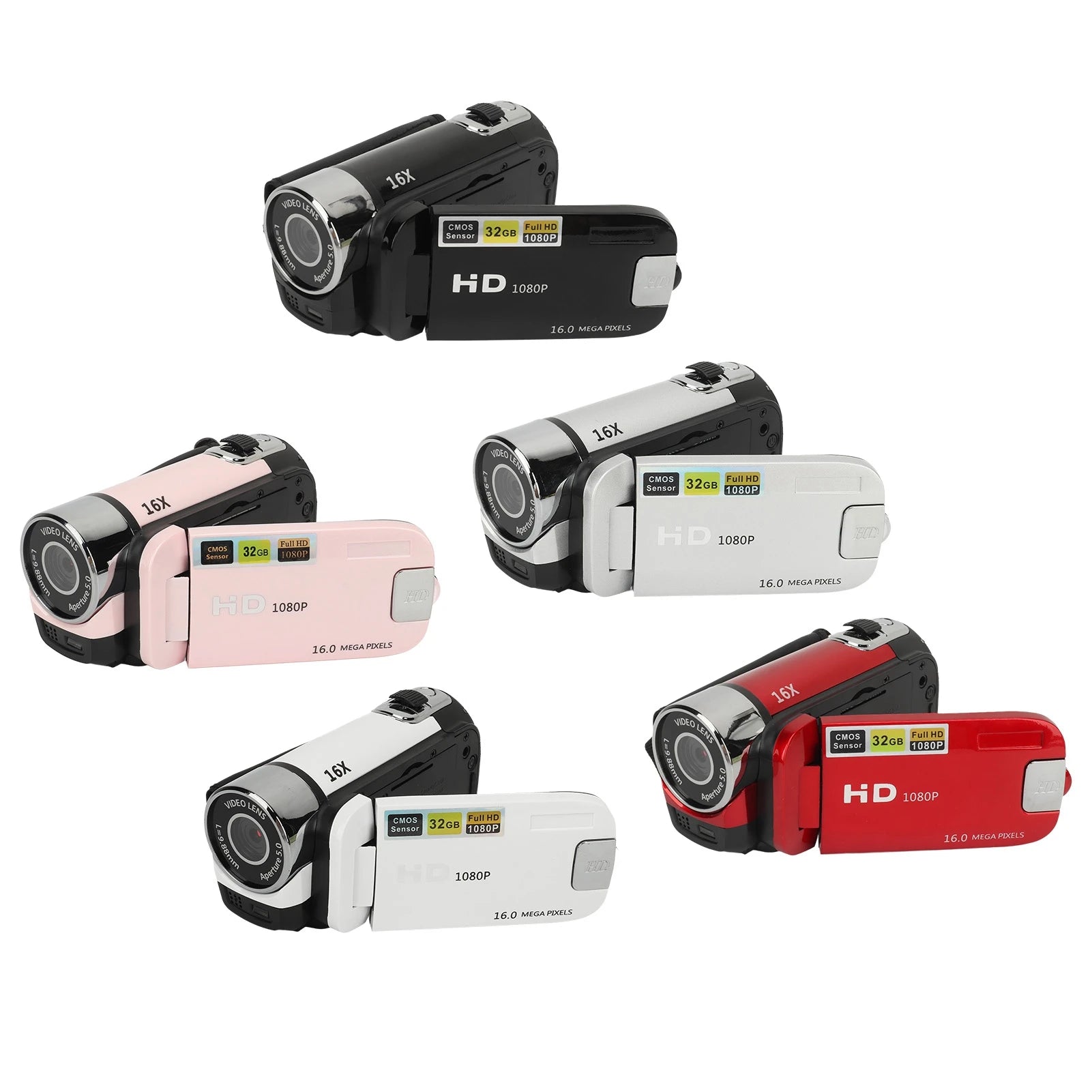 D90 1080P 16MP Digital Camera with 2.4" Rotatable Screen & 16X Zoom
